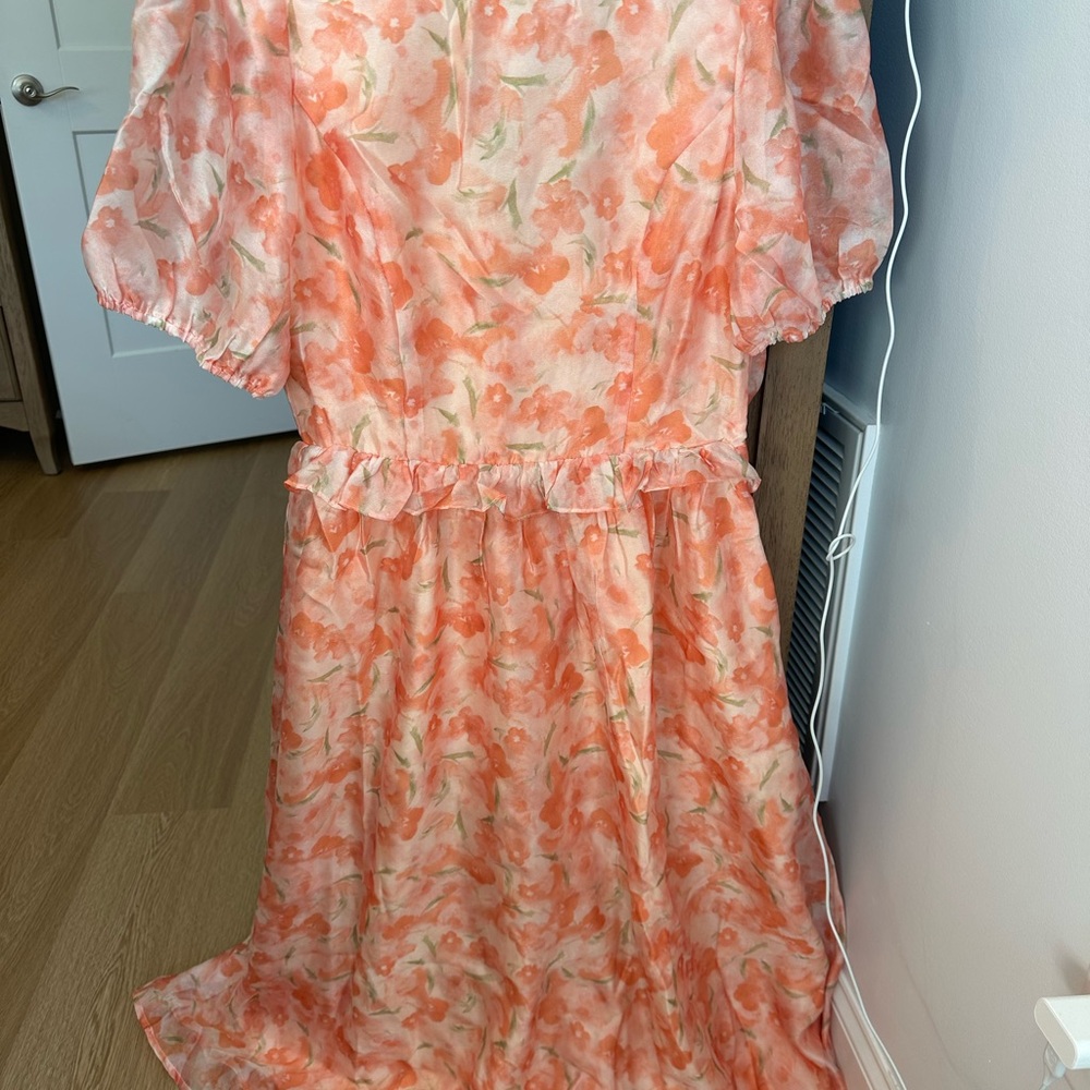 Red Dress Boutique Floral Peach Dress